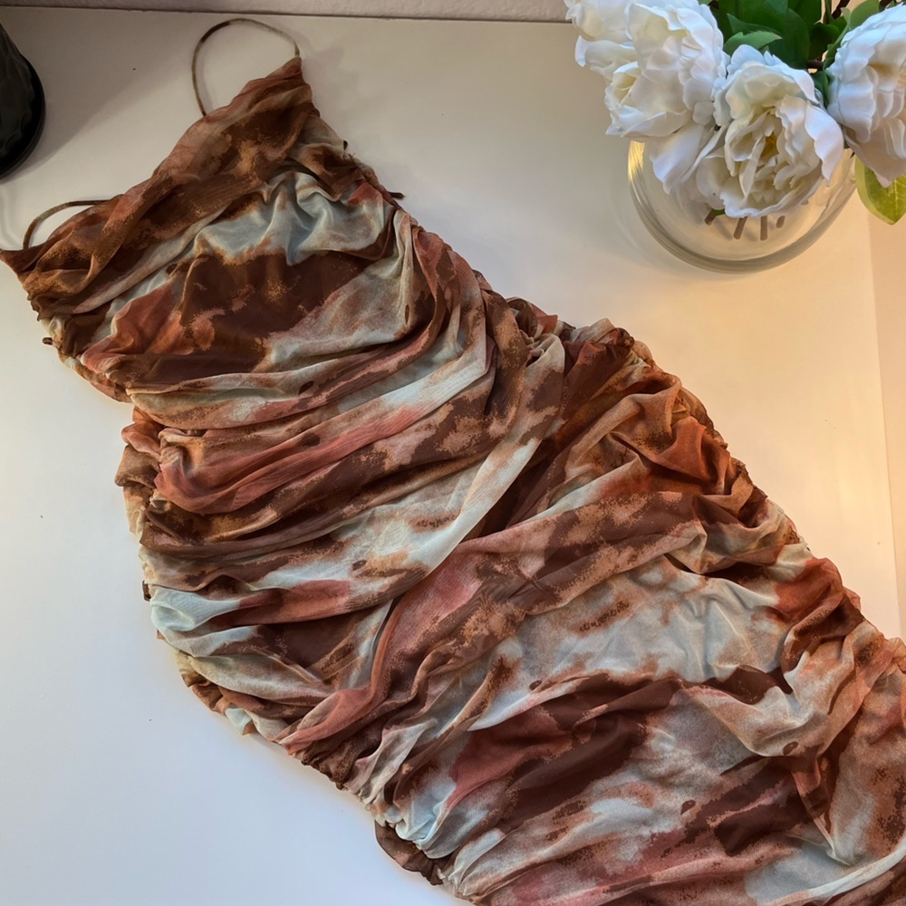 Mesh midi dress